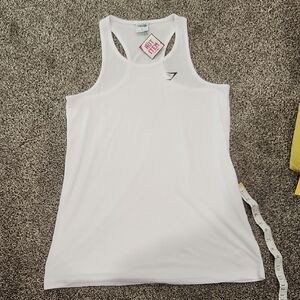 Gymshark White Racerback Tank Top